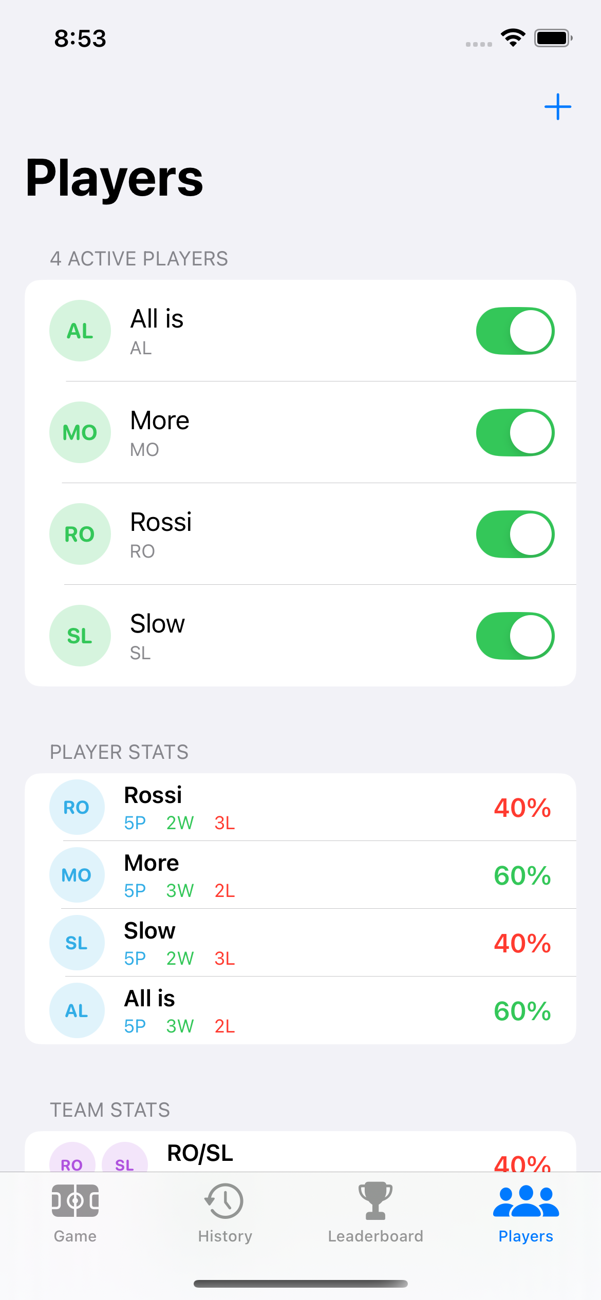 PickleScore Features